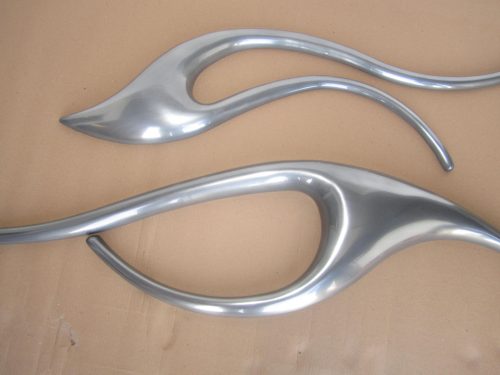 Finish Code - AL-09; Finish - Aluminium Polished; Substrate - 3D GRP Statue ; Size - 500mm X 1500mm